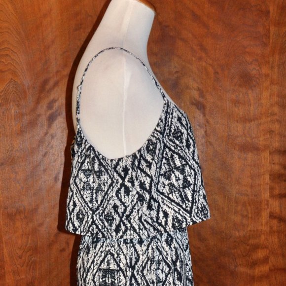 Saint Tropez West Black & White Spaghetti Strap Maxi Dress Size M - Picture 6 of 7